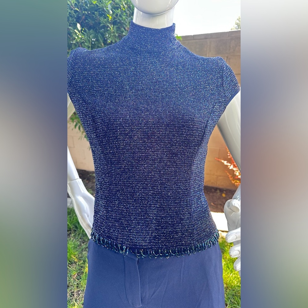 Scott McClintock Sparkling Navy Top